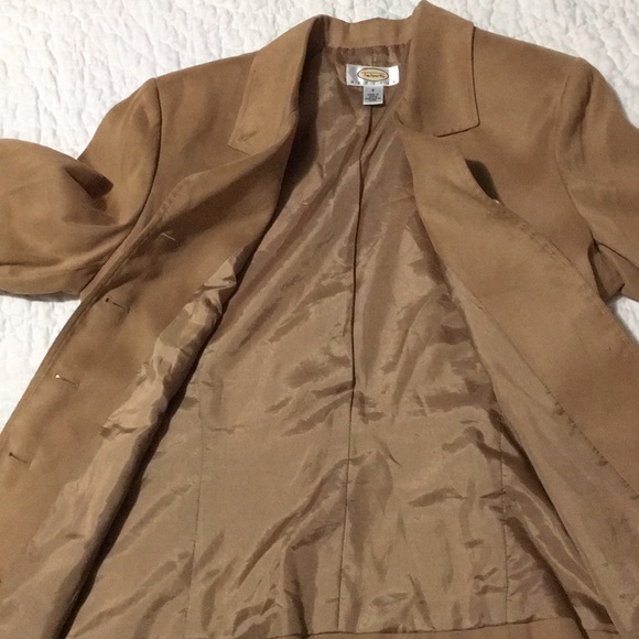 Talbot Petites size 8 camel suede blazer - Picture 6 of 7
